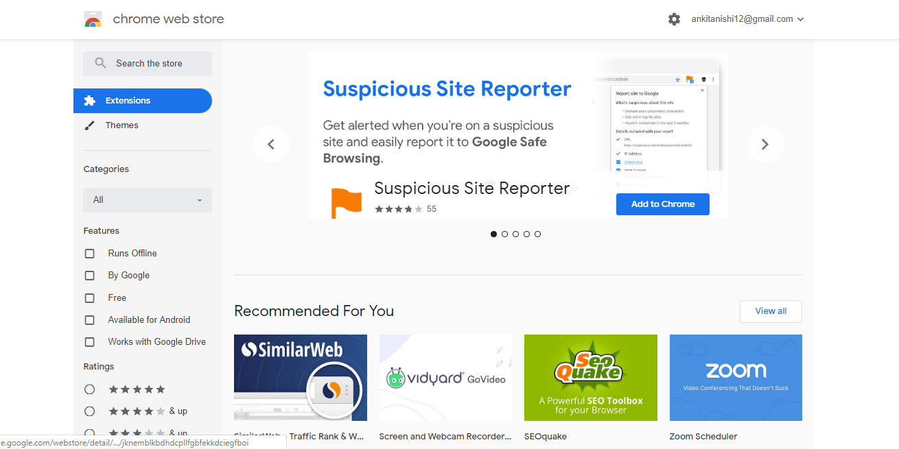 The Chrome Web Store - Search for extensions