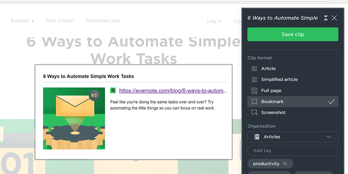 Evernote Web Clipper