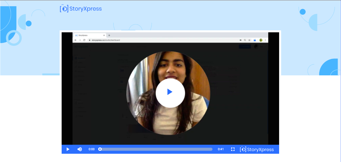 Custom video landing page