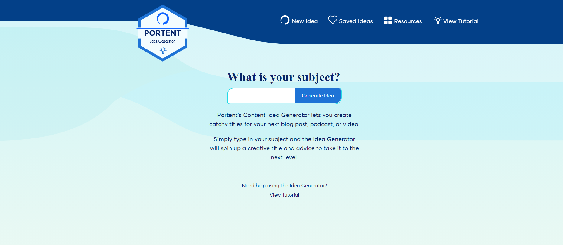 Portent's Content Idea Generator